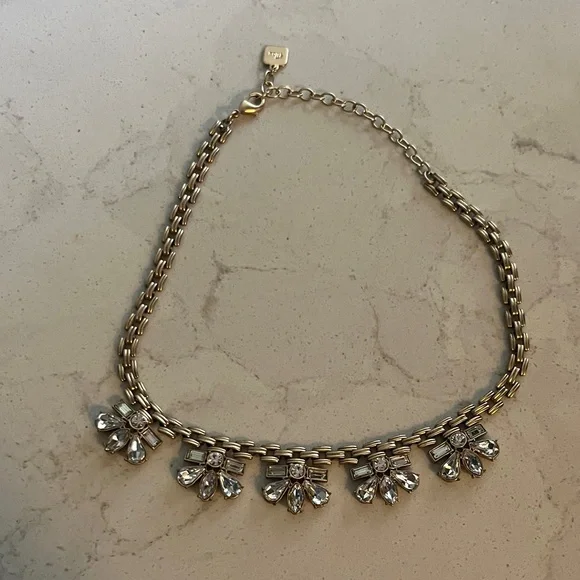 Max & Zoe Gold and Crystal Bib Necklace - Picture 9 of 15